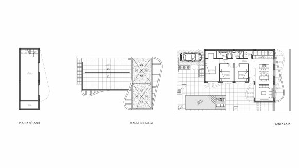 Villa floor plan, 3 bedrooms in LA VAGUADA No. 4 (2D)