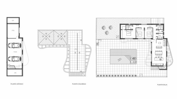 Villa floor plan, 3 bedrooms in LA VAGUADA No. 5 (2D)